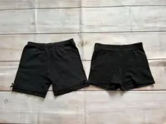 キッズ スパッツ 2枚セット ブラック 110cm