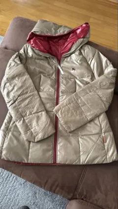 バーバリーブルーレーベル フード付きダウンコート リバーシブル サイズ38