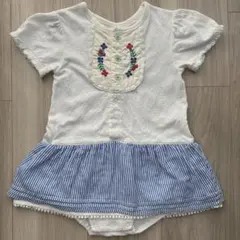 Petit jam プチジャム 刺繍 ロンパース ワンピース風 80 女の子のサムネイル