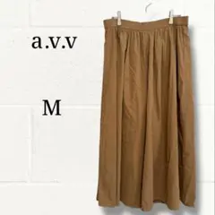 a.v.v アーヴェヴェ ワイドパンツ スカーチョ キャメル M 裏地あり