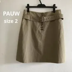 オランダ発　PAUW ポウ　ベルギー製　コットンラミー素材　ローウエストスカートのサムネイル
