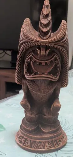ヴィンテージ》アンティーク雑貨 ハワイ 木彫り人形 TIKI ティキ