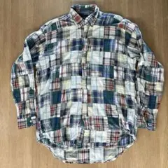 Ralph Lauren パッチワークボタンダウンシャツ ビンテージ M