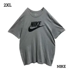 NIKEナイキTシャツスウォッシュビッグプリントロゴ2XLゆるダボ海外製古着のサムネイル