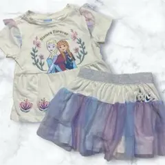 アナと雪の女王 アナ雪 セットアップ Tシャツ スカート 100cm 110cmのサムネイル