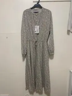 GLOBAL WORK 花柄長袖シャツワンピース