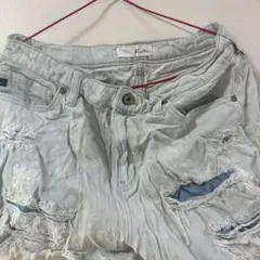 KanCan ［L］ダメージ加工 ショートパンツ