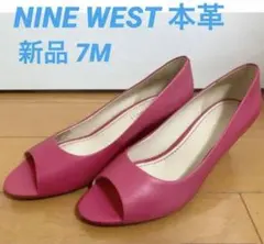 再値下げ❗️大人気❣️ NINE WEST 春のピンク色パンプス 7M 本革 新品のサムネイル