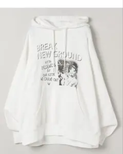 【美品】JEANASIS ヴィンテージグラフィックフーディ パーカー