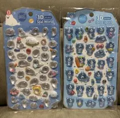 【休日セール】　韓国シール　3D ボンボンドロップシール　2枚セット