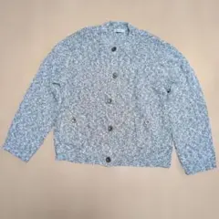 JEANASIS ジーナシス レトロメランジクルーネックカーディガン