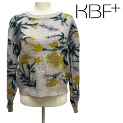 KBF+ ニット　セーター 花柄　アイボリー　Free size
