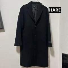 HARE 黒 チェスターコート Mサイズ