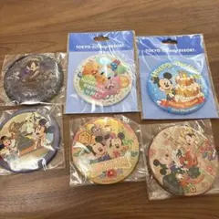ミッキーマウス 缶バッジ 6個セット