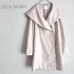 ＊セシルマクビー＊ ウールコート アクセサリー付 薄ピンク フェミニン 上品