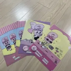 ★くら寿司エスターバニー★クリアファイル4種＆缶バッジ2種SET