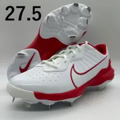 NIKE - NIKE 野球 スパイク 金具 レッド ホワイト 27.5㎝ ミドルカット 軽量 NIKE 野球 スパイク 金具 レッド ホワイト 27.5㎝ ミドルカット 軽量