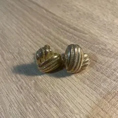 ゴールド　ハート イヤリング　アンティーク　レトロ　古着　アクセサリー