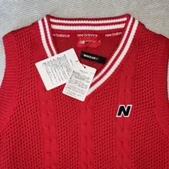 ニューバランスゴルフ　タグ付き新品　レディース　赤ニットベスト