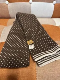 TOPKAPI ドット柄マフラー ブラウン/ホワイト