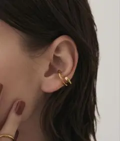 限定お値下げ中CENE ダブルラインイヤーカフ ゴールド フリーサイズ