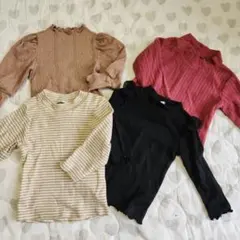 ベビー服 80サイズ 4点セット トップスロンティ長袖カットソーインナー女の子