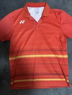 YONEX ポロシャツ M オレンジ ストライプ