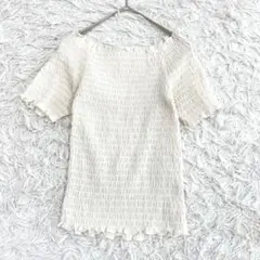 ロペピクニック シャーリングtシャツ M オフショルダートップス アイボリーのサムネイル