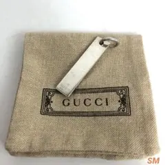 GUCCI グッチ ネックレス ペンダント プレート ドッグタグ シルバー