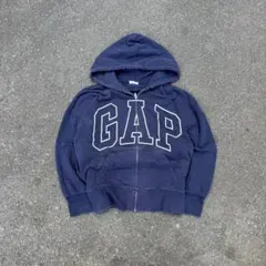 だ*り様 00s old gap ネイビー 鬼フェード ジップパーカー ボロ シ 00s OLD GAP ファー ラメ ジップパーカー 平成女児 平成ギャル 短丈