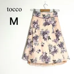 トッコ フレアスカート 花柄 チュール ロング丈 上品 M フェミニンのサムネイル