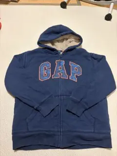 GAPkids ネイビー フード付きボアパーカー 140
