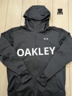 【OAKLEY】ゴルフウェア フルジップパーカー メンズ 黒