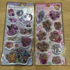 日焼けキティ　ウォーターインシール　2種類セット　サンリオ