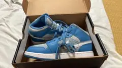 【新品】22.5cm NIKE エアジョーダン1MID GS ウォッシュドデニム