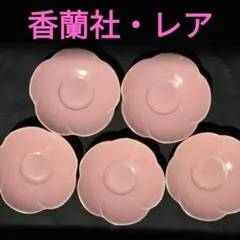 河上智美　六弁花小鉢　2点セット　ピンク　琥珀　器　皿　ボウル　作家もの 河上智美 六弁花小鉢 3点セット ピンク 琥珀 器 皿 ボウル 作家もの