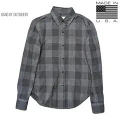 BAND OF OUTSIDERS グレー パネル チェック BD長袖シャツのサムネイル