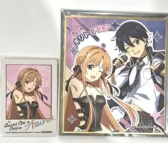 ソードアート・オンライン カラオケの鉄人 ドリンク特典 色紙 アスナ キリト