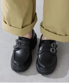 オリエンタルトラフィック ダブルベルト厚底シューズ