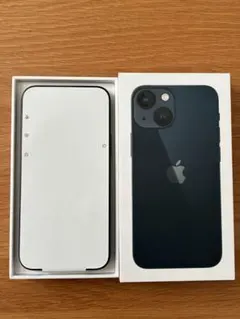 美品 iPhone 13 mini ミッドナイト ケース2個付き