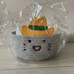 ハットにゃんバスケット 収納 小物入れ