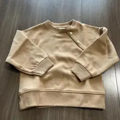 ZARA Kids ベージュ ボタン付き スウェットトレーナー 116cm