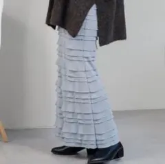 Kastane カットフリルIラインスカート