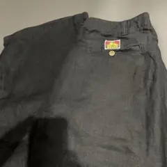 BEN DAVIS リネン100% ワイドパンツ ブラック ベンデイビス W34のサムネイル