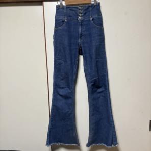 WEGO/ハイウエストストレッチフレアデニムパンツ