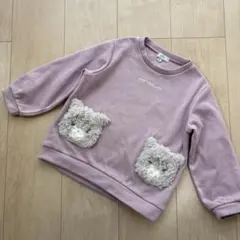 エニィファム　裏シャギーポケットトレーナー　110 女の子　トップス　裏起毛