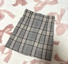 OLIVE des OLIVE スカート チェック グレー ミニスカート