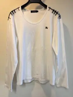 BURBERRY BLACK LABEL 長袖カットソー ホワイト サイズ2