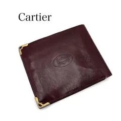 ヴィンテージ Cartier マストライン 2つ折り財布 コンパクト ウォレットのサムネイル