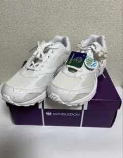 WIMBLEDON (ウインブルドン)スニーカー運動靴(ホワイト/白)27センチ